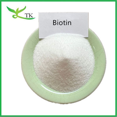 Bổ sung tăng trưởng tóc Bột biotin tinh khiết 1% 98% Vitamin H B7 CAS 58-85-5